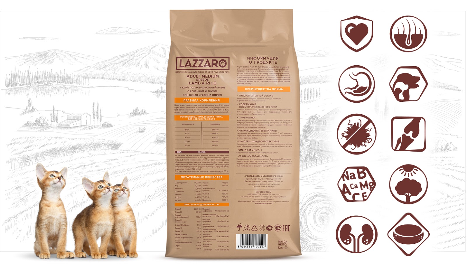 宠物包装设计欣赏食品LAZZARO品牌包装设计参考(图2)