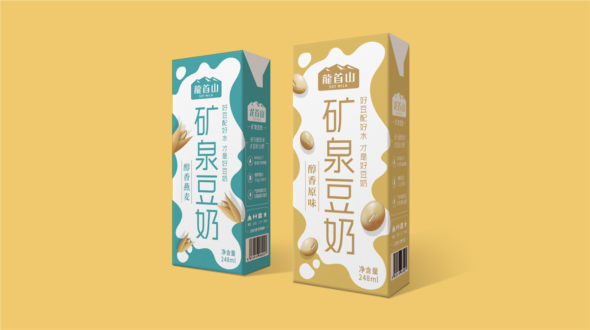 龙首山豆奶包装设计(图2)