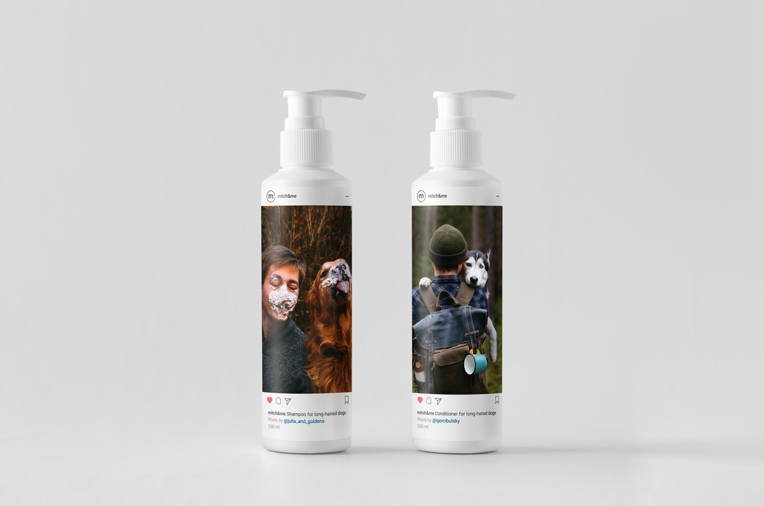 宠物包装设计欣赏洗发水包装设计用宠物包装设计欣赏与主人的照片来做(图2)