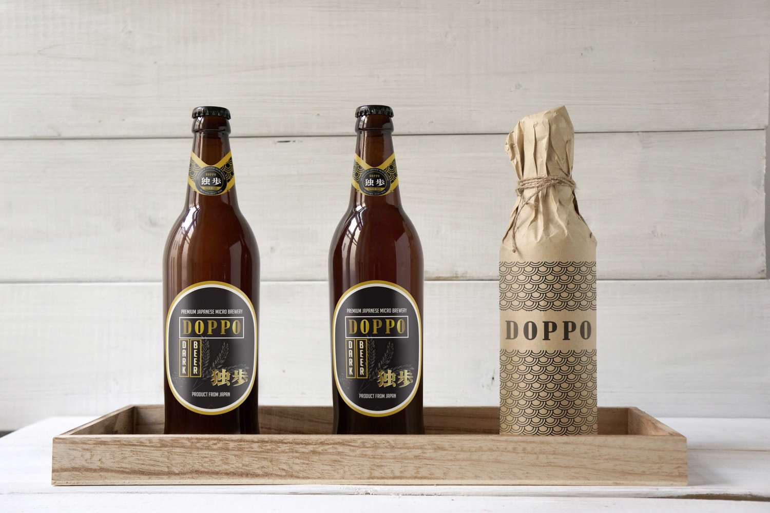 来自日本冈山的Doppo啤酒的包装设计(图1)