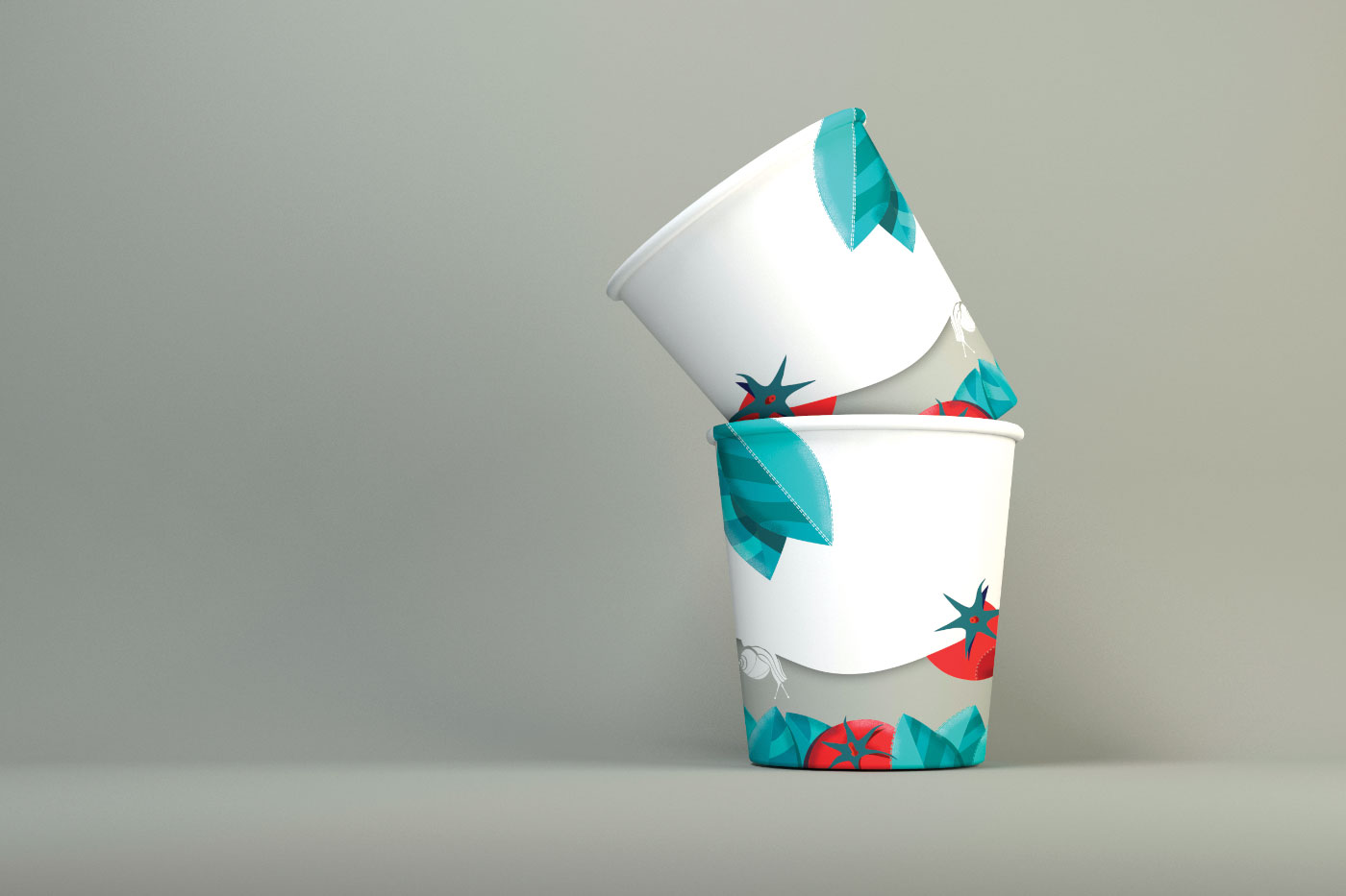 冰激凌咖啡的纸杯包装设计(图3)
