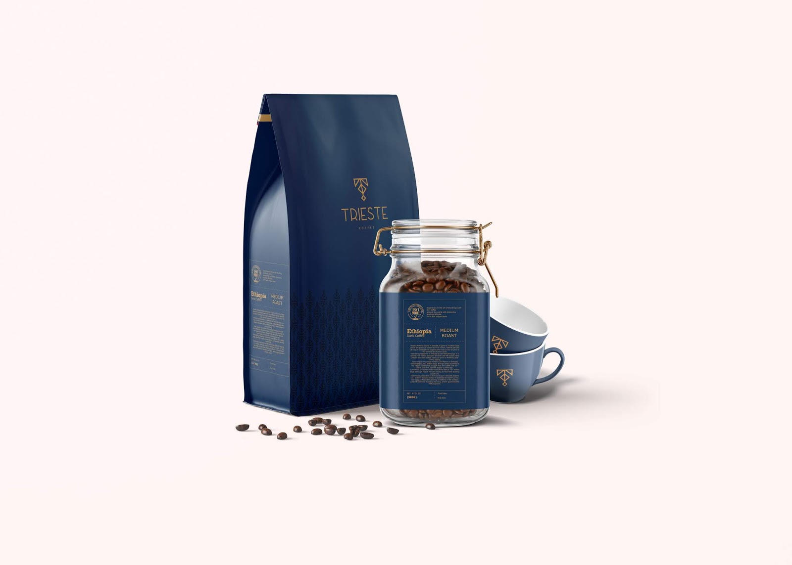 咖啡品牌包装设计经典的蓝色系(图2)