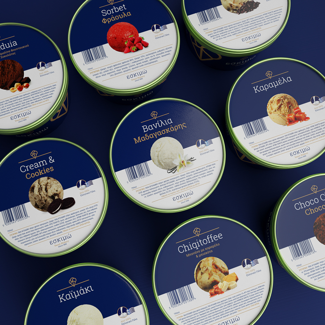 12种口味冰激凌包装设计(图1)