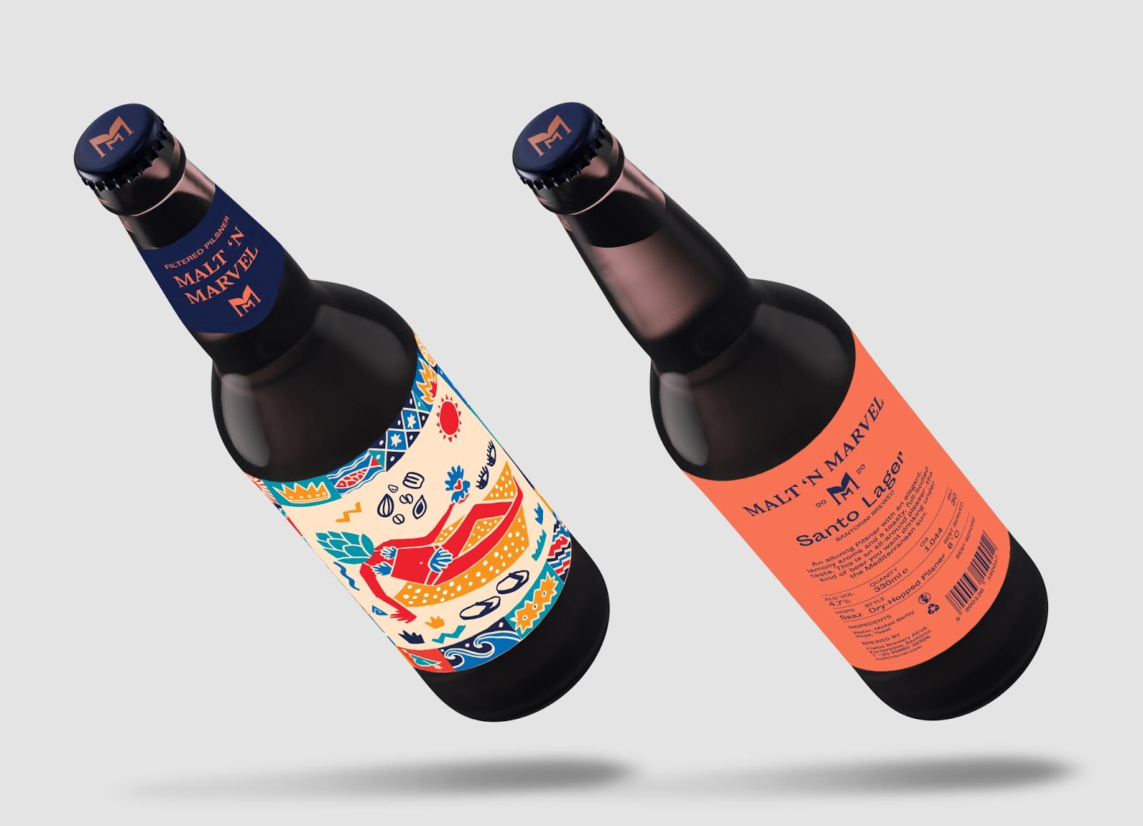 插画形式啤酒包装设计(图7)