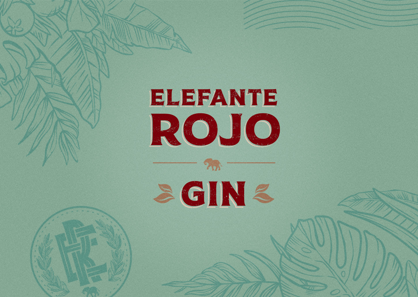 Gin Elefante Rojo杜松子酒包装设计(图3)
