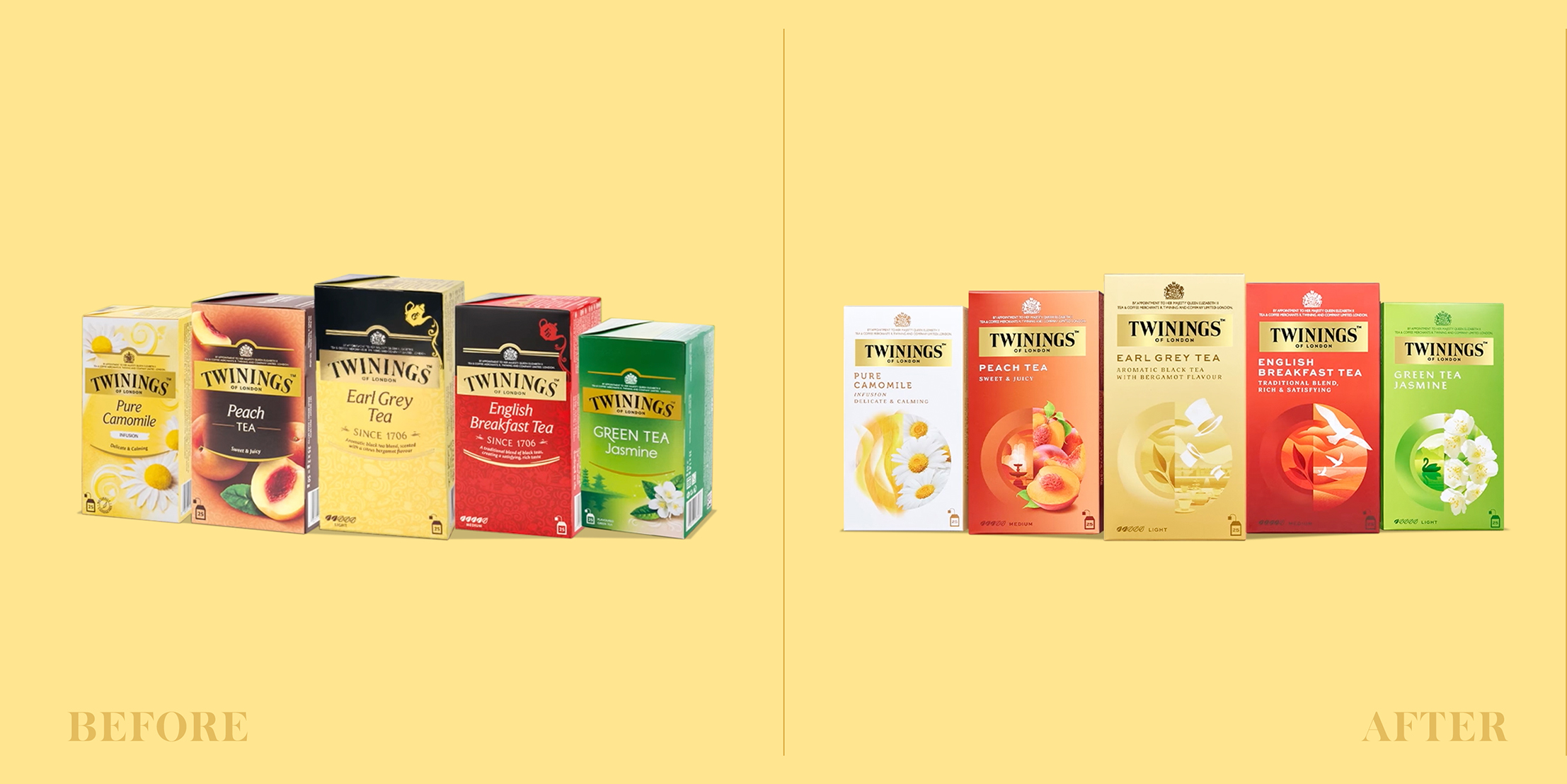 Twinings茶叶包装这样设计更加现代和优质(图2)