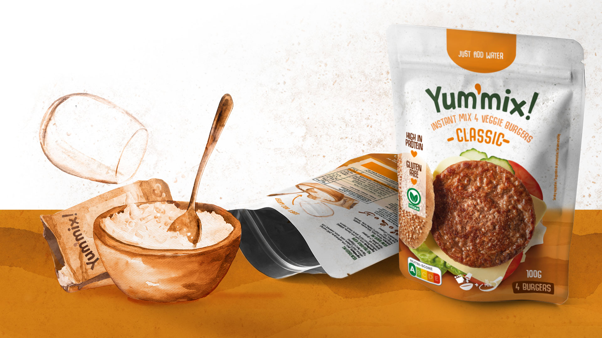 Yummix 简单美味的素食汉堡包装设计分享(图1)