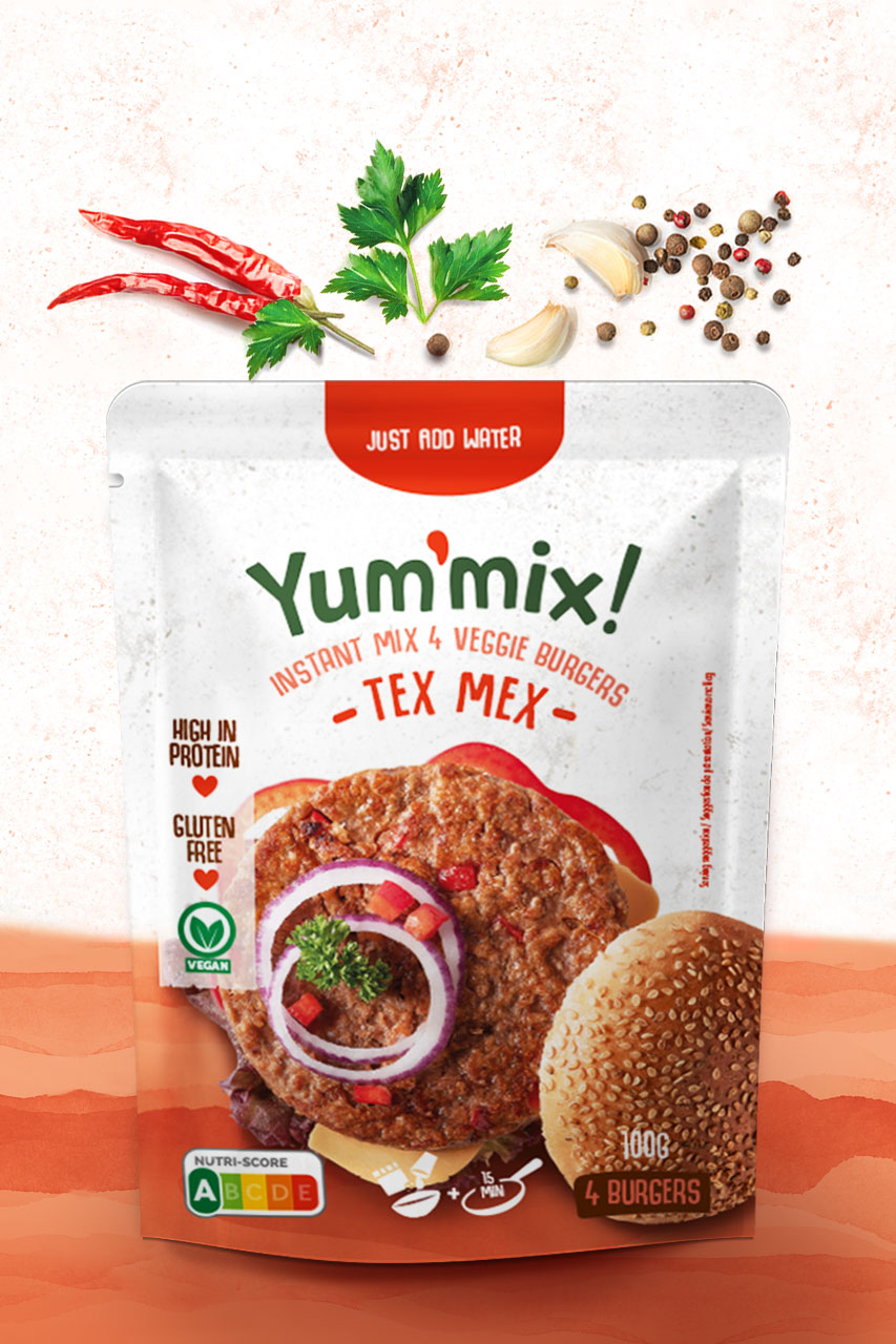 Yummix 简单美味的素食汉堡包装设计分享(图3)