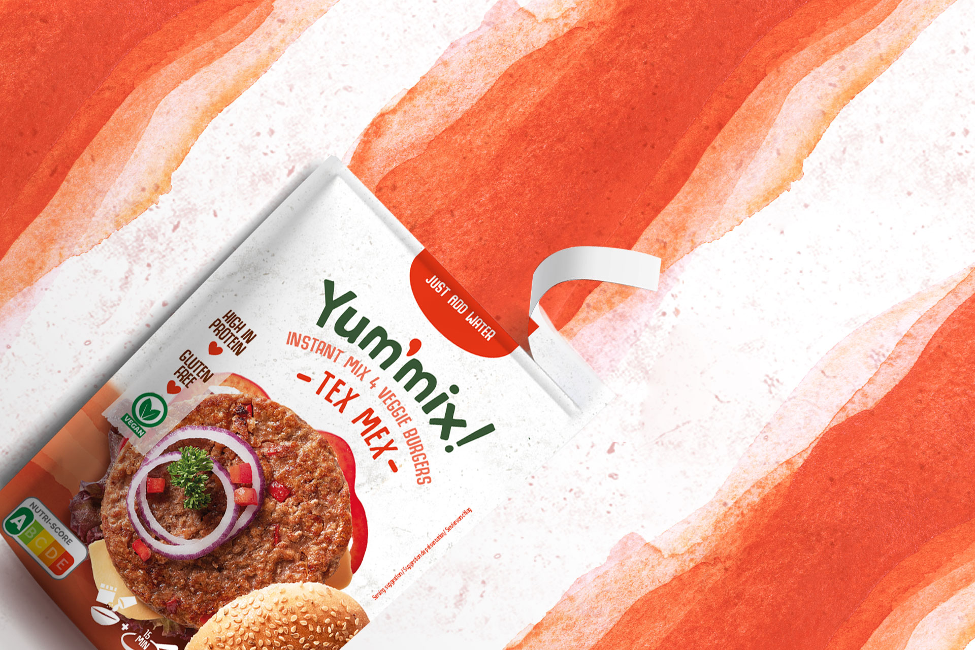 Yummix 简单美味的素食汉堡包装设计分享(图4)