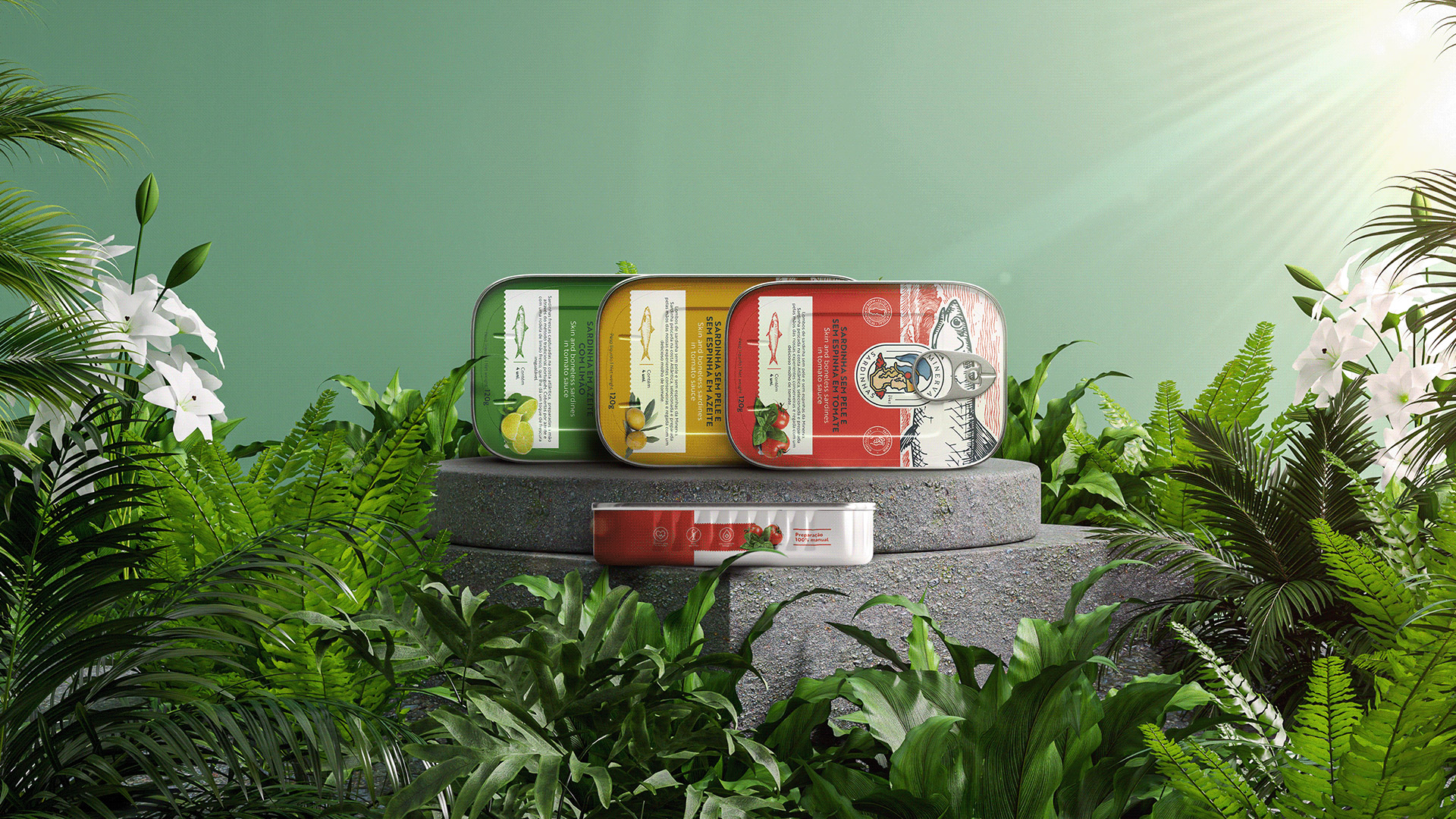 葡萄牙MINERVA鱼罐头食品包装设计参考(图1)