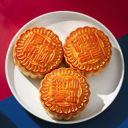 Huamei 华美 祝福心意 广式月饼 12饼5味 1kg包装礼盒产品包装创意设计欣赏(图5)