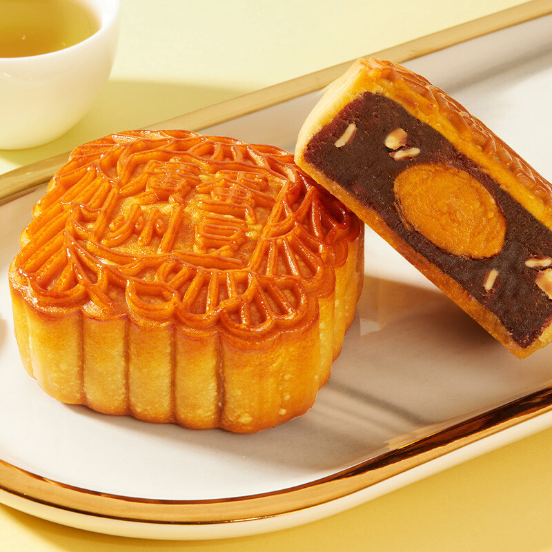 利口福 八星礼月月饼礼盒 8饼5味 1.26kg包装礼盒产品包装创意设计欣赏(图2)