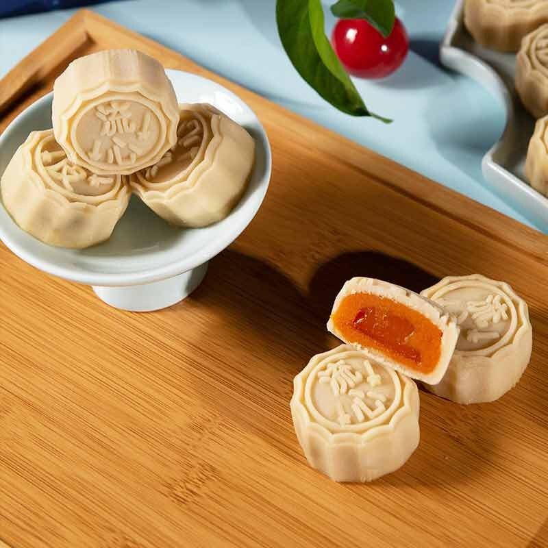 有成斋 冰皮流心月饼 8饼4味 480g*2盒 礼盒装包装礼盒产品包装创意设计欣赏(图4)