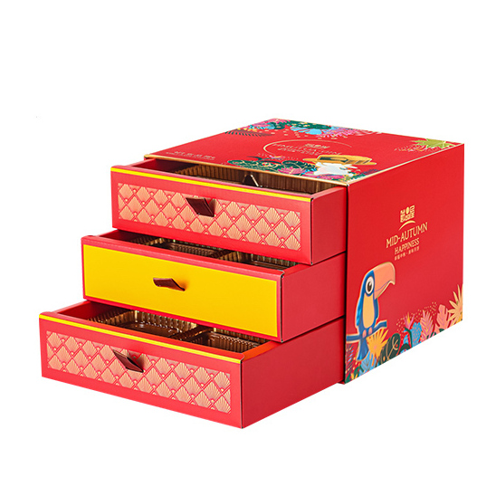 鲜品屋 鲜品逐月月饼 12饼9味 1kg 礼盒装包装礼盒产品包装创意设计欣赏(图1)