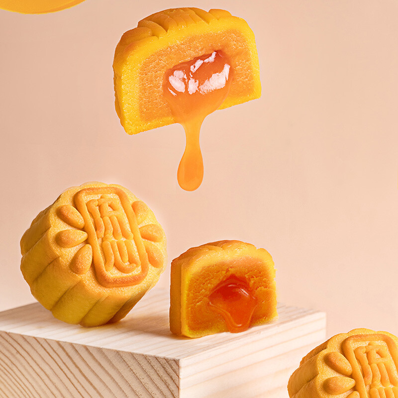 EULONG 元朗 巧心流心广式月饼礼盒 6饼2味 360g包装礼盒产品包装创意设计欣赏(图4)