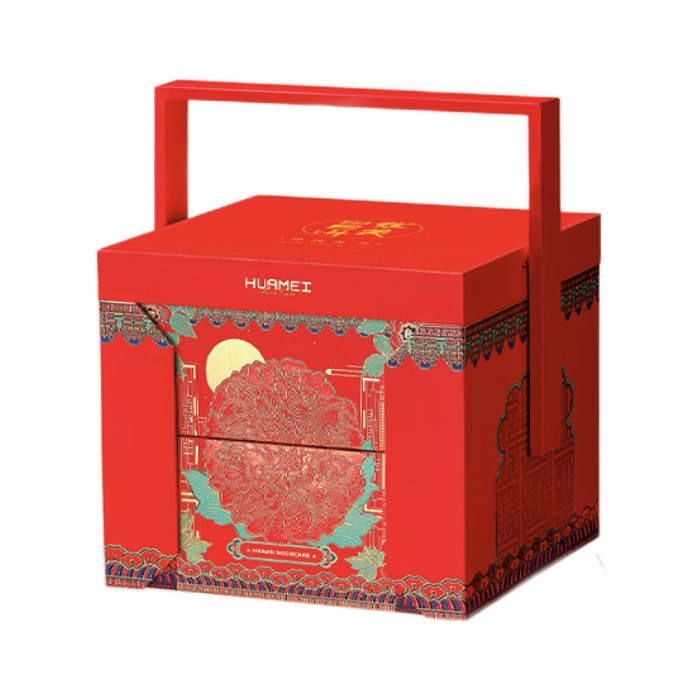 Huamei 华美 尊汉礼月 广式月饼 15饼5味 1.23kg 礼盒装包装礼盒产品包装创意设计欣赏(图1)