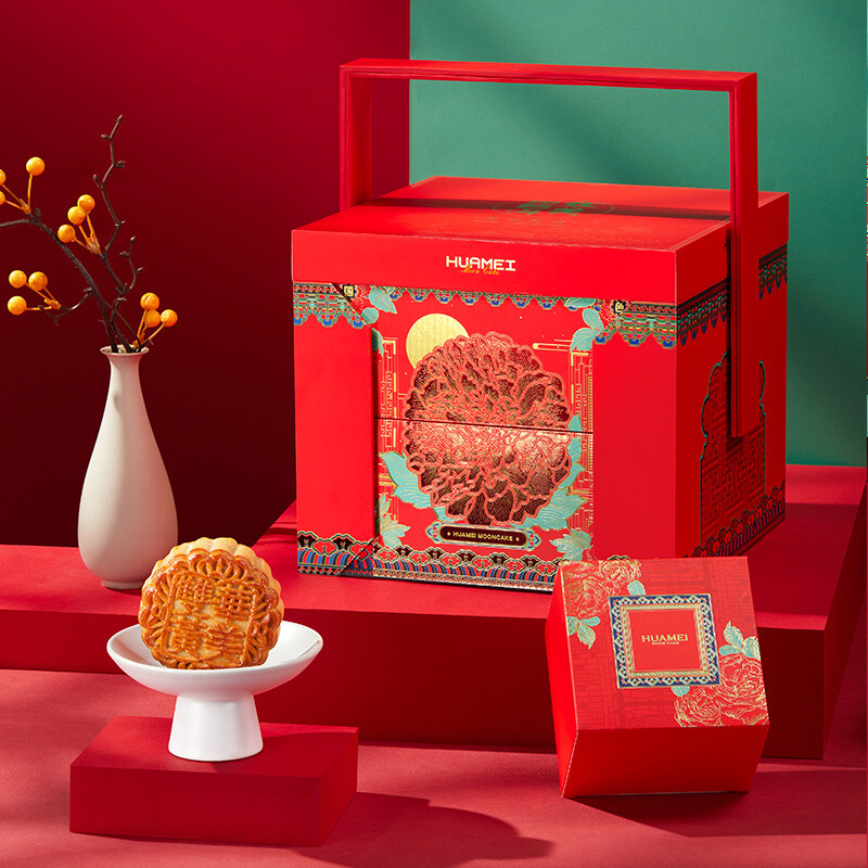 Huamei 华美 尊汉礼月 广式月饼 15饼5味 1.23kg 礼盒装包装礼盒产品包装创意设计欣赏(图3)
