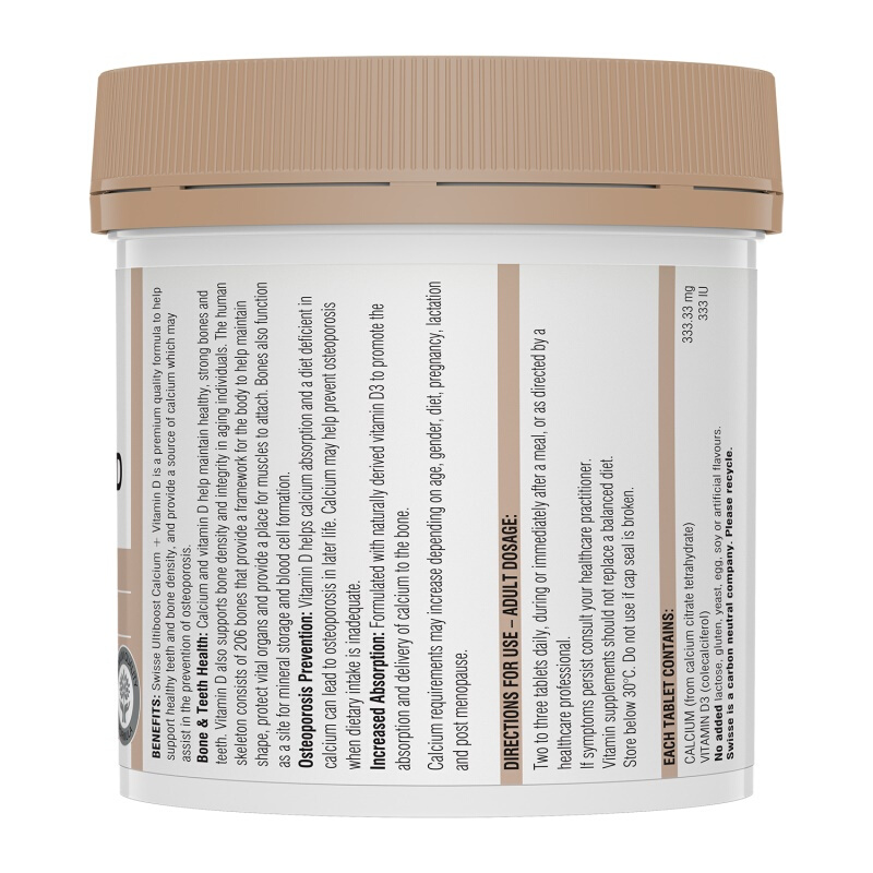 Swisse 斯维诗 Ultiboost 钙+维生素D 150片*2瓶保健产品包装创意设计欣赏(图4)