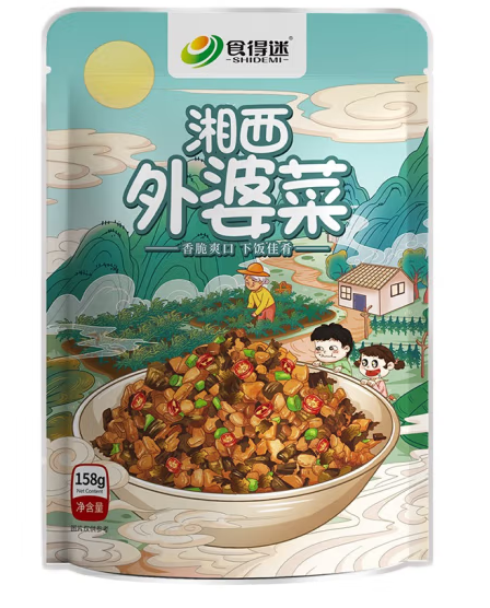 外婆菜即食下饭菜包装设计作品欣赏(图1)