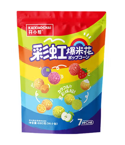 彩虹爆米花包装袋设计作品欣赏(图1)