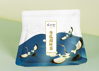 冬瓜荷叶茶包装袋设计(图1)
