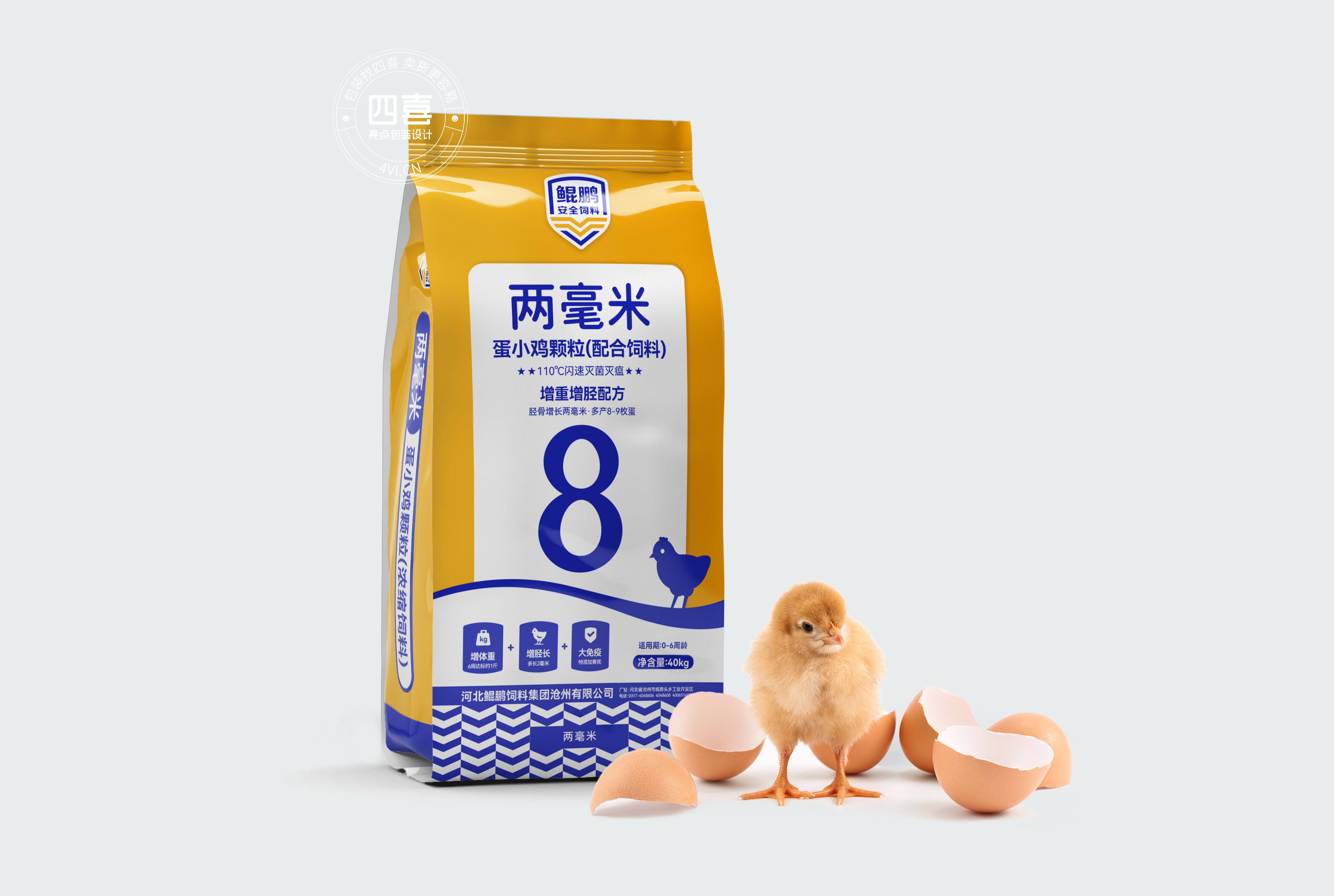 蛋小鸡饲料包装设计欣赏(图1)