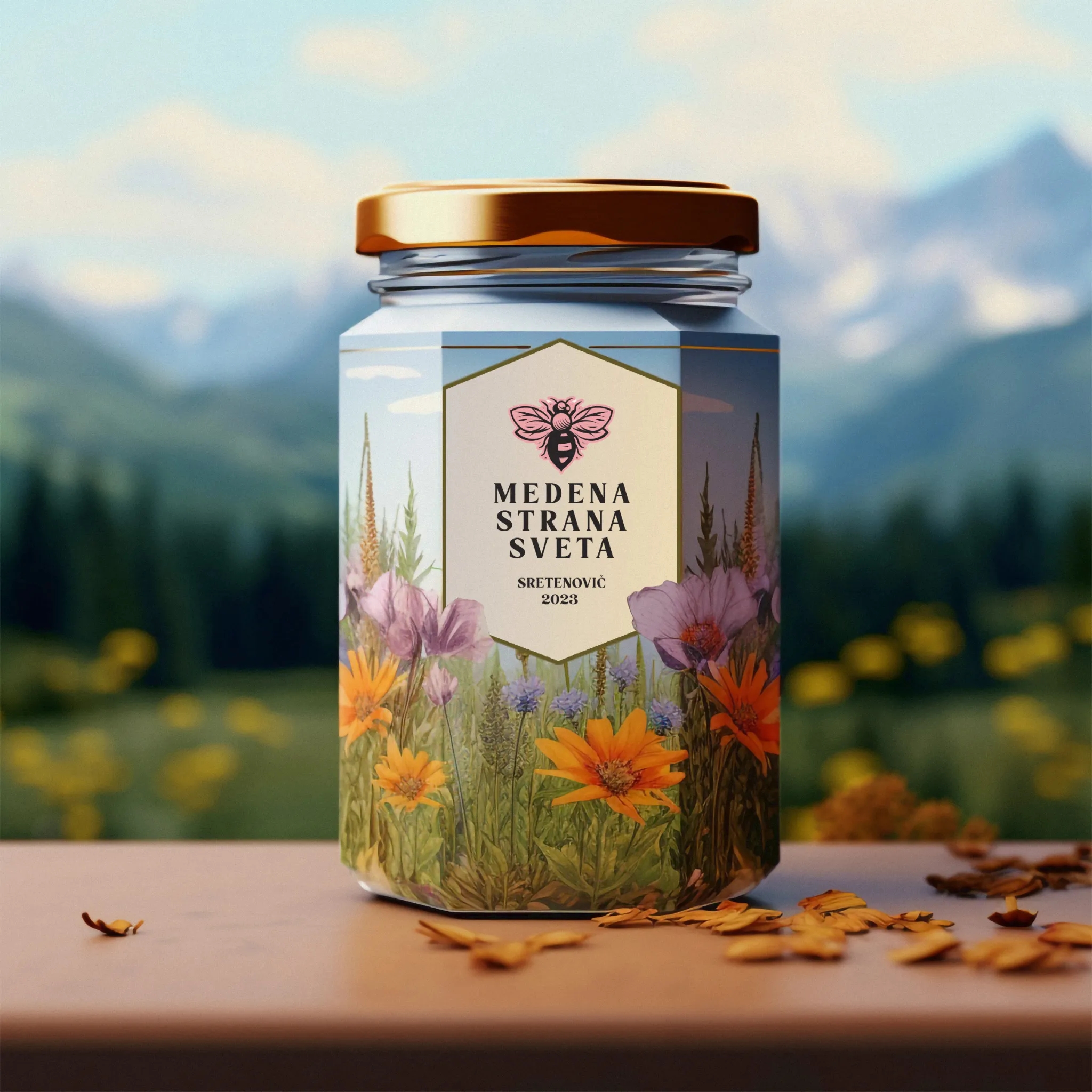 简洁优雅的蜂蜜包装瓶设计欣赏(图1)