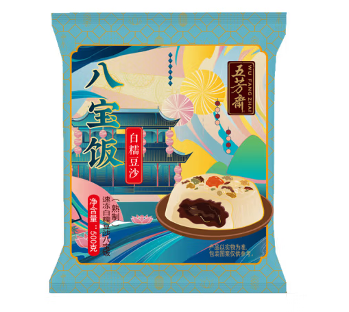 速冻白糯豆沙八宝饭外包装设计要求(图1)