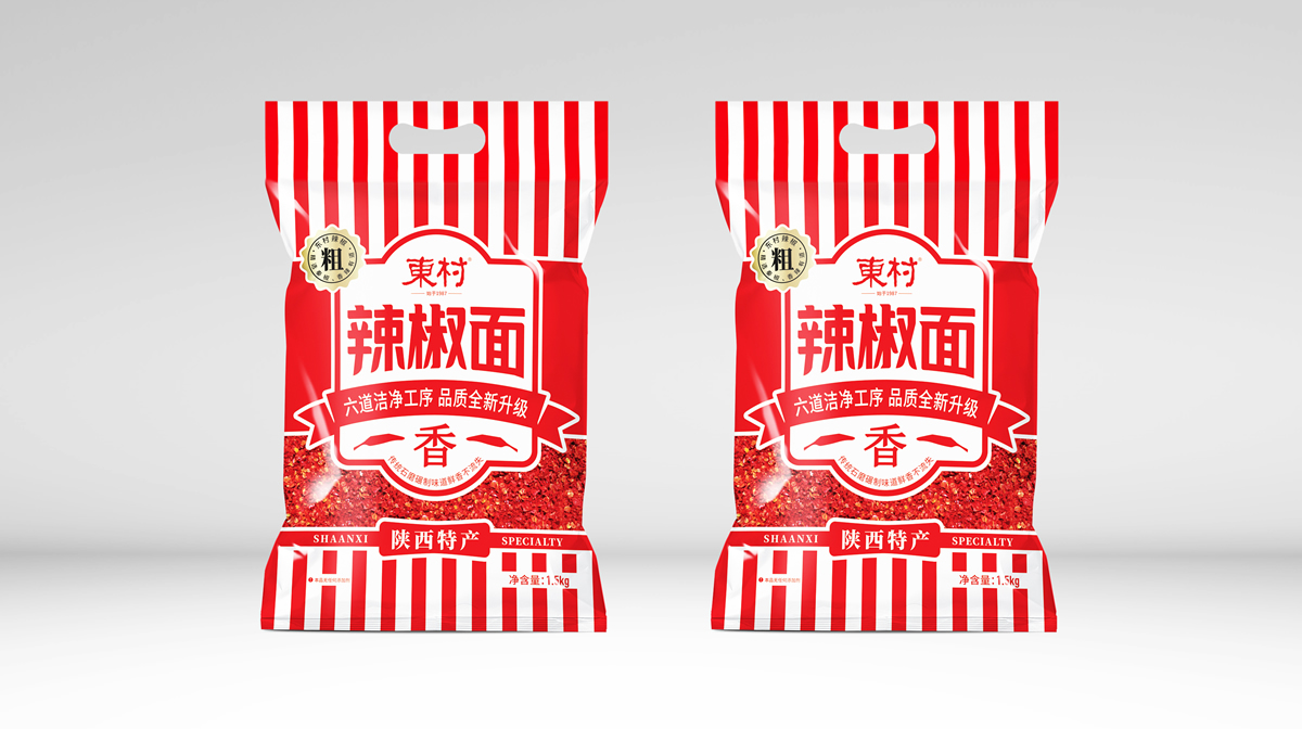 陕西特产辣椒面包装设计，突出品牌差异化(图1)