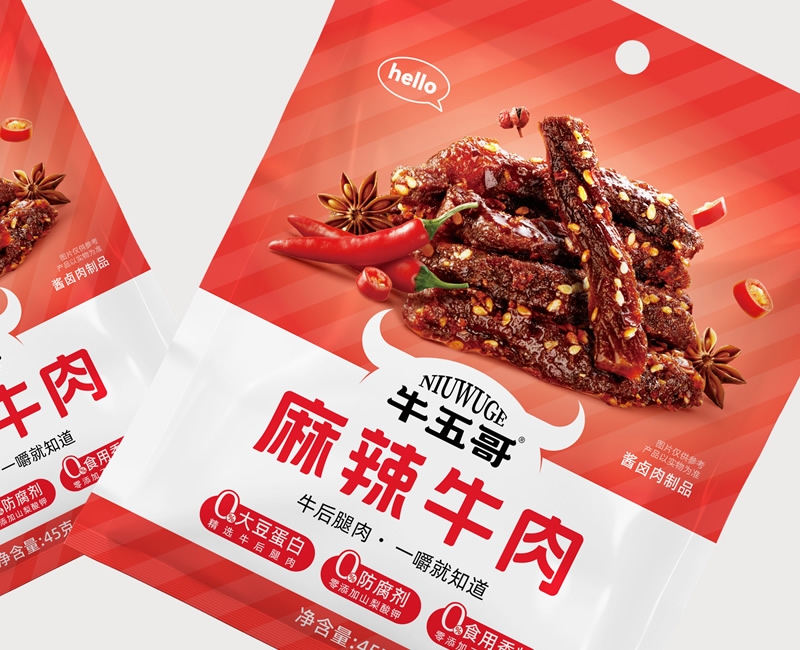 四喜案例“牛五哥”牛肉干：用包装设计撬动货架竞争力，打造高复购零食品牌