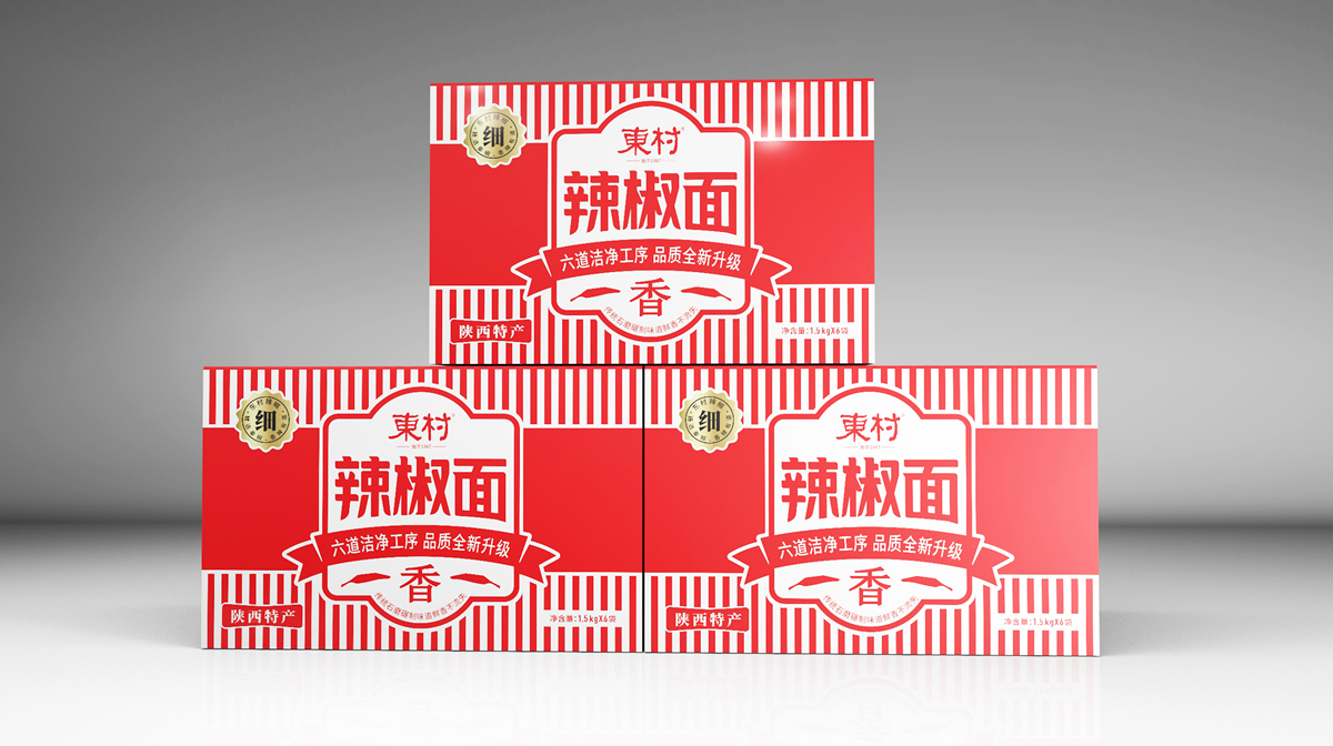陕西东村辣椒粉辣椒面包装设计(图8)