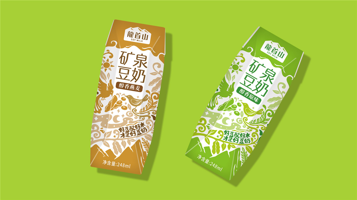 豆奶包装设计自然系列(图1)