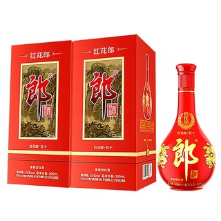 创意酒包装设计郎酒红花郎红十第四代酱香型白酒瓶双支装产品包装设计欣赏(图2)