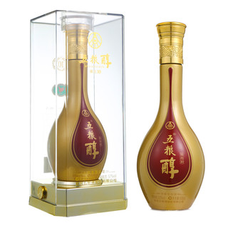 创意酒包装设计五粮液五粮醇臻选浓香型白酒单瓶装产品包装设计欣赏(图2)