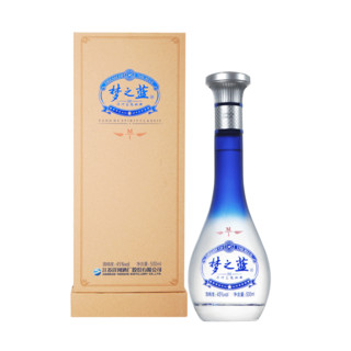 创意酒包装设计洋河梦之蓝蓝色经典浓香型白酒单瓶装产品包装设计欣赏(图2)