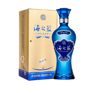 创意酒包装设计洋河 海之蓝 蓝色经典 52%vol 浓香型白酒 375ml 单瓶装产品包装设计欣赏(图2)