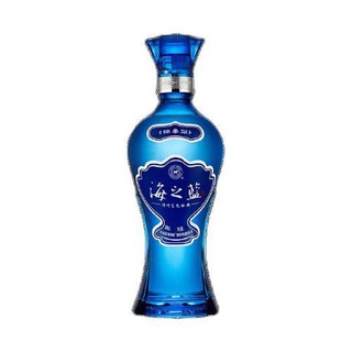 创意酒包装设计洋河 海之蓝 蓝色经典 52%vol 浓香型白酒 375ml 单瓶装产品包装设计欣赏(图3)