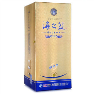 创意酒包装设计洋河 海之蓝 蓝色经典 42%vol 浓香型白酒 375ml 单瓶装产品包装设计欣赏(图3)
