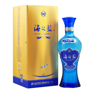 创意酒包装设计洋河海之蓝蓝色经典绵柔型白酒瓶整箱装产品包装设计欣赏(图4)