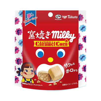 包装创意设计欣赏烧窑牛奶基焦糖玉米味不二家(图1)