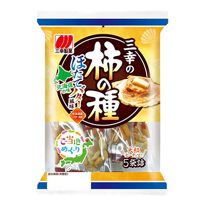 包装设计公司推荐三幸柿子籽热黄油风味三幸制果包装设计欣赏(图1)