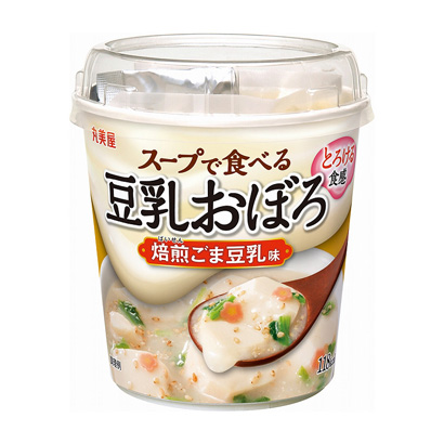 包装设计公司推荐在汤里吃的豆浆糊烘焙芝麻豆浆味丸美屋食品工业包装设计欣赏(图1)
