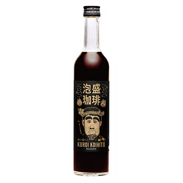 食品包装设计欣赏黑色的浓人泡盛咖啡久米仙酒造发售包装设计欣赏(图1)