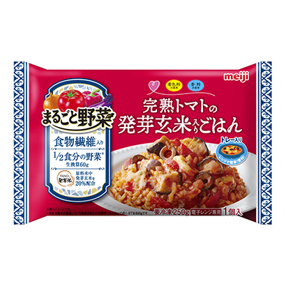 包装设计公司推荐冷冻完整蔬菜成熟西红柿发芽糙米米饭明治包装设计欣赏(图1)