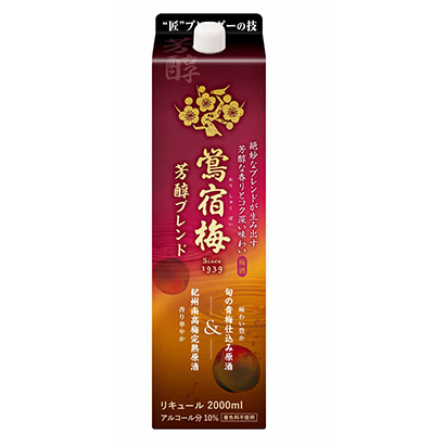 鸳宿梅芳醇混合料联合酒精酒类包装设计(图1)