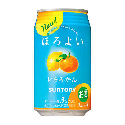 温和的柠檬橘子三得利·斯皮里特酒类包装设计(图1)