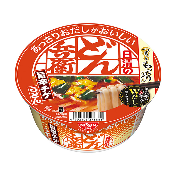 甲午清淡美味的乌冬面兵卫辣味乌冬面日清食品包装设计欣赏(图1)