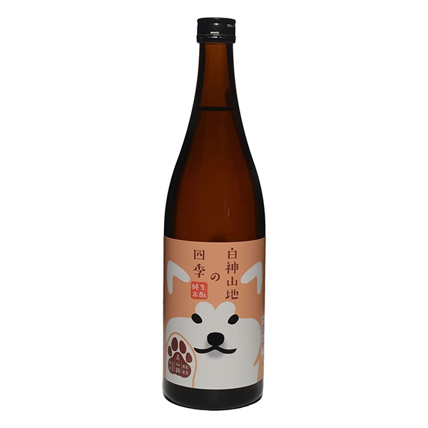 白神山地的四季生酥纯米秋田犬标签包装设计欣赏(图1)
