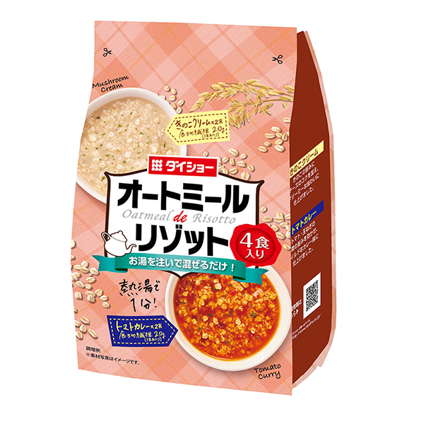 燕麦粥烩面蘑菇奶油和西红柿咖喱烹饪品包装设计(图1)