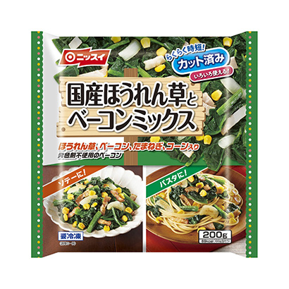 冷冻国产菠菜和培根混合料日本水产(图1)